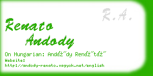 renato andody business card